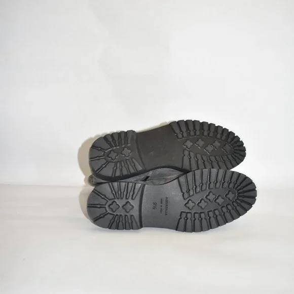 AQUATALIA Madelyn Water Resistant Bootie ZIP SUEDE GRAY LUGGED 9.5 (P19)